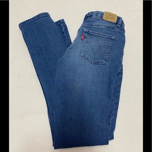 Levis 711 girls skinny blue jeans size 16 regular